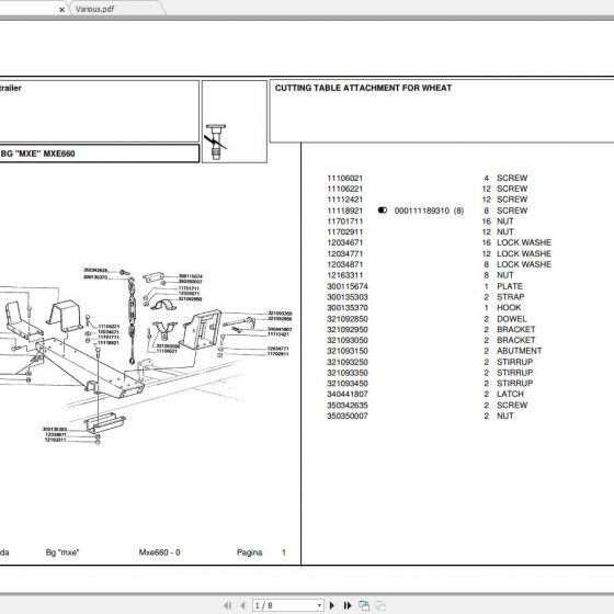 Landini Tractor 3000R Parts Catalog_1820420M1 Auto Repair Software