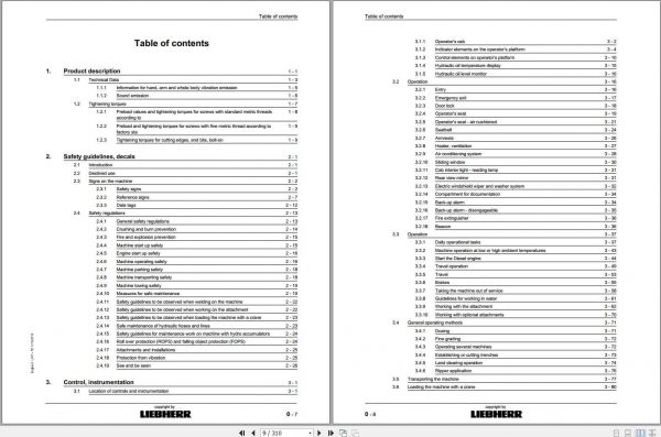 Liebherr Crawler Dozer Series 4 PR734 LI 724 725 72610040 US Operators Manual 2