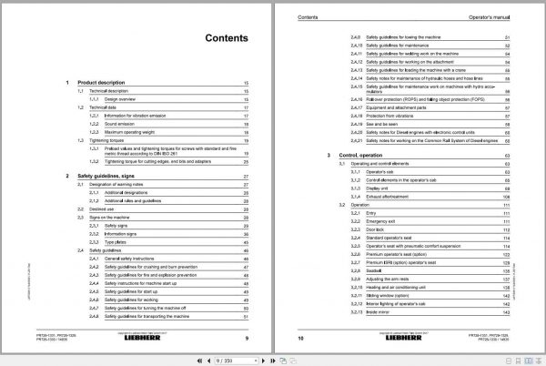 Liebherr Crawler Dozer Series 6 PR72613291330133114935 Operators Manual 2
