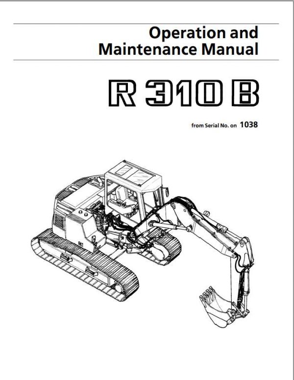 Liebherr Crawler Excavator R310B Operators Manual 1