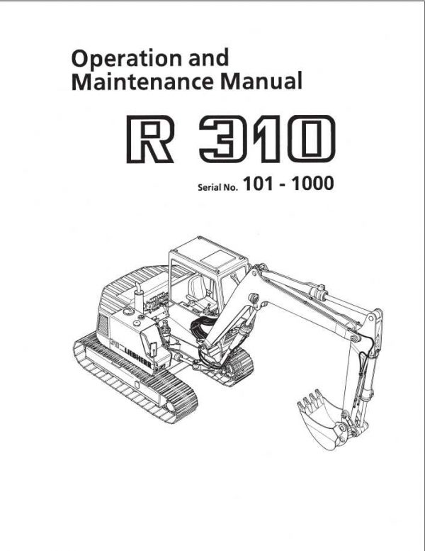 Liebherr Crawler Excavator R310 Operators Manual 1