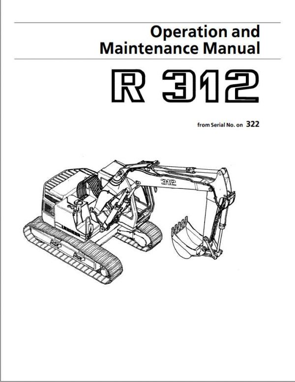 Liebherr Crawler Excavator R312 Operators Manual 1