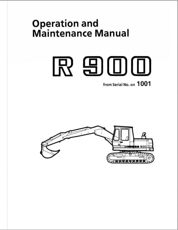 Liebherr Crawler Excavator R900 Operators Manual 1