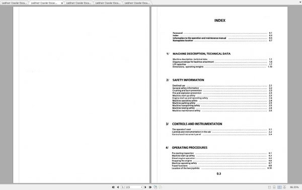 Liebherr Crawler Excavator R912 Litronic Operators Manual 2