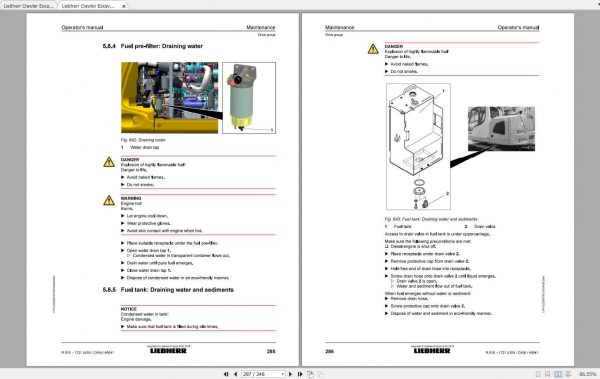 Liebherr Crawler Excavator R918 Operators Manuals 3