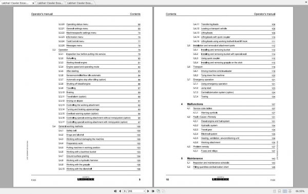 Liebherr Crawler Excavator R920 Operators Manuals 2