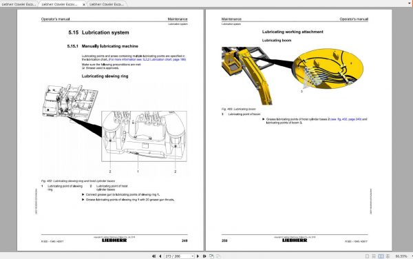 Liebherr Crawler Excavator R920 Operators Manuals 3