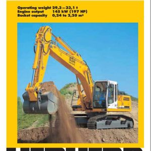 Liebherr Crawler Excavator R934B Litronic Operators Manual 1