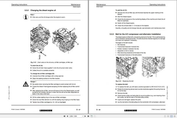 Liebherr Crawler Excavator R934C Litronic Operators Manual 3
