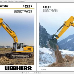 Liebherr Crawler Excavator R934C Operators Manuals 1