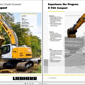 Liebherr Crawler Excavator R936 Compact SN 45440 Operators Manual 1