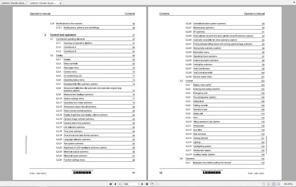 Liebherr Crawler Excavator R936 Operators Manuals 2