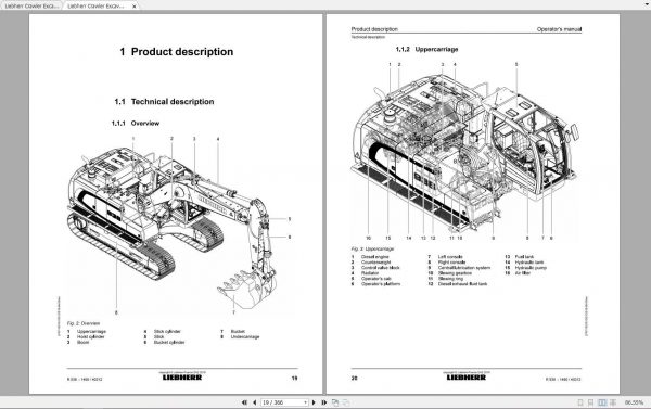 Liebherr Crawler Excavator R936 Operators Manuals 3