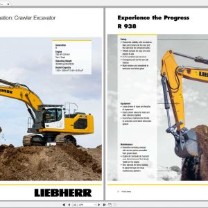 Liebherr Crawler Excavator R938 SN 48722 Operators Manuals 1