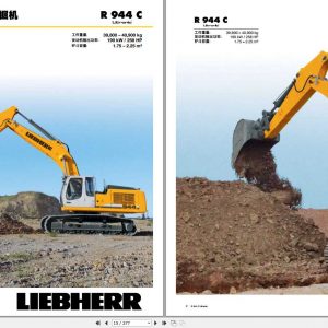 Liebherr Crawler Excavator R944C Operators ManualZh 1