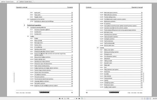 Liebherr Crawler Excavator R956 SN 39634 Operators Manuals 2
