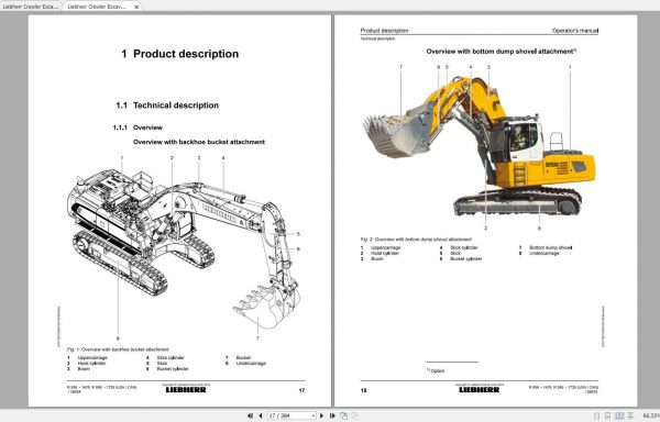 Liebherr Crawler Excavator R956 SN 39634 Operators Manuals 3