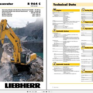 Liebherr Crawler Excavator R964C Operators ManualZh 1