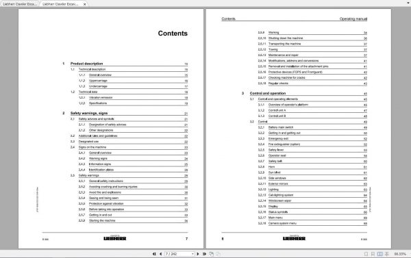 Liebherr Crawler Excavator R966 Operators Manuals 2