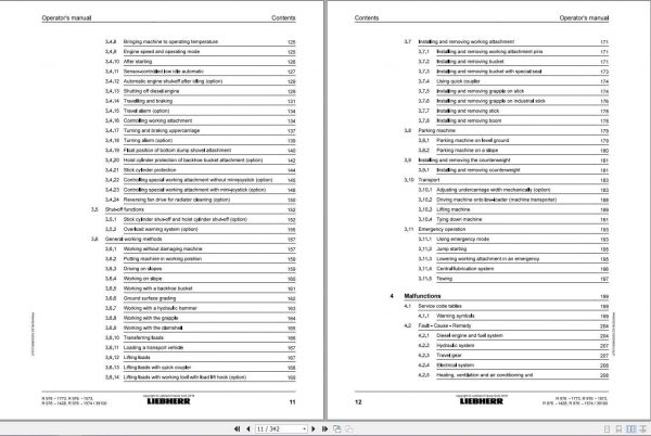Liebherr Crawler Excavator R976 Operators Manual 2