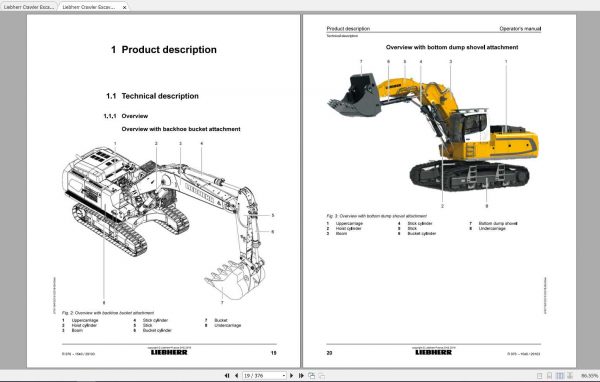 Liebherr Crawler Excavator R976 Operators Manuals 3