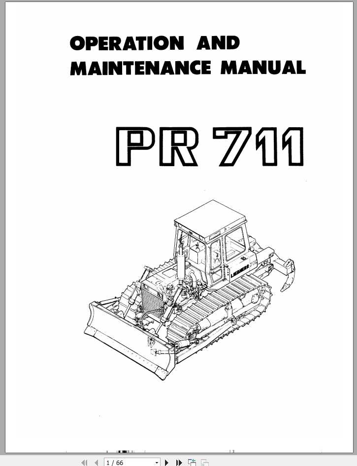 Liebherr Crawler Loader Series 1 PR711213 193 Operator Manuals