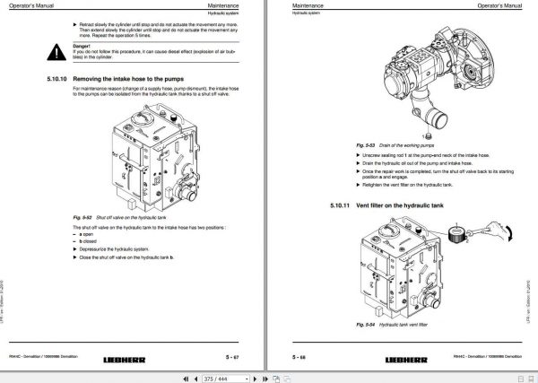 Liebherr Hydraulic Excavator R944C Demolition SN 27700 Operators Manual 3