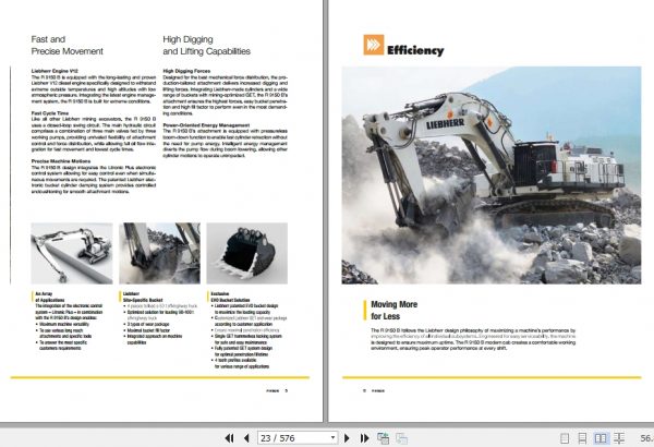 Liebherr Mining Hydraulic Excavator R9150 R9150B US Operating Manual w
