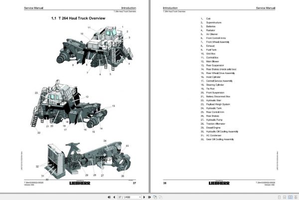 Liebherr Mining Truck T264 53300022 00026 Service Manual 2