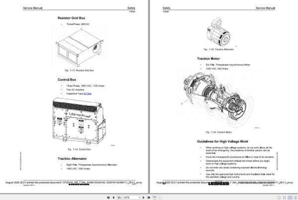 Liebherr Mining Truck T264 53300103 001055330107 53300111 Service Manual 2