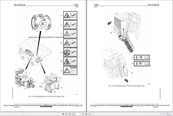 Liebherr Mining Truck T282C 532 06454 06471 Service Manual 2