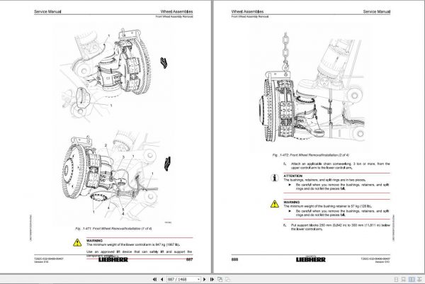 Liebherr Mining Truck T282C 532 06486 06487 Service Manual 3