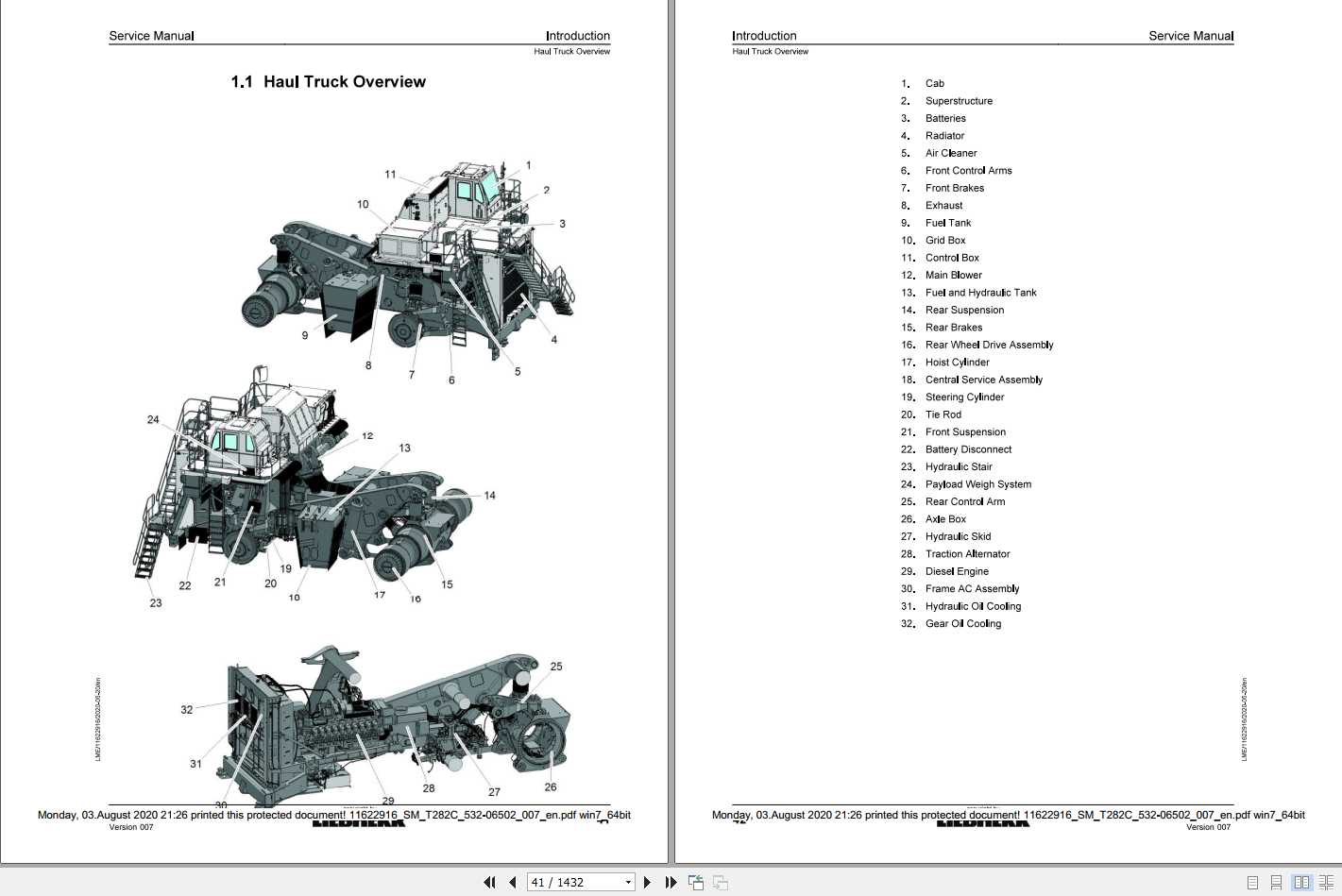 Liebherr Mining Truck T282C 532 06502 Service Manual 1