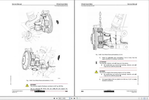 Liebherr Mining Truck T282C 532 06513 06514 Service Manual 3