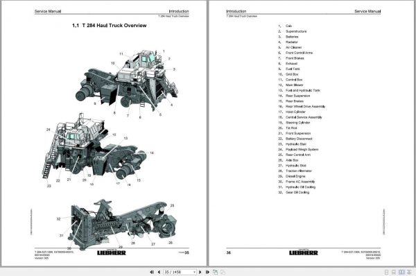 Liebherr Mining Truck T284 537 1906 Service Manual 1