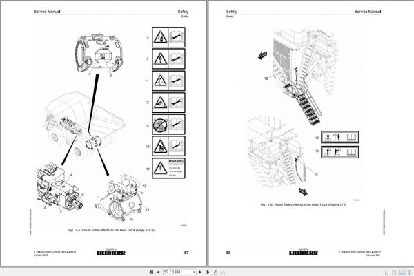 Liebherr Mining Truck T284 53700011 00012 00014 00017 Service Manual 2