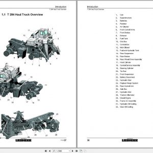 Liebherr Mining Truck T284 53700041 00044 Service Manual 1