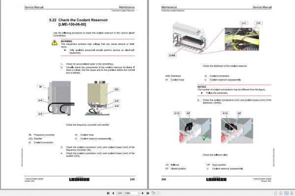 Liebherr Mining Truck T284 53700041 00044 Service Manual 2