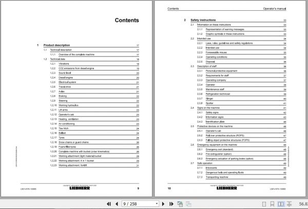Liebherr Wheel Loader L507 53995 Operating Manual 2