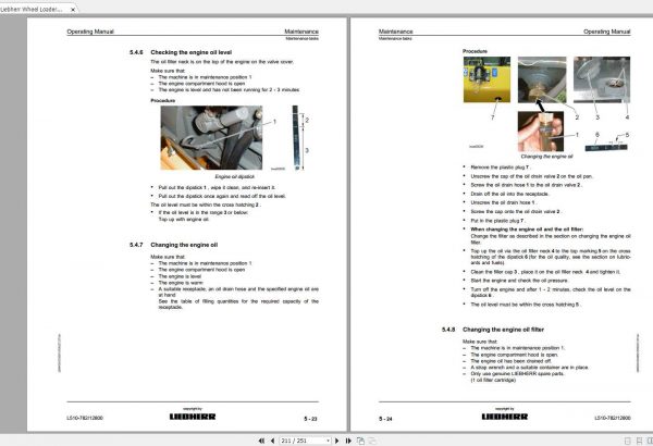 Liebherr Wheel Loader L510 782 SN 12800 Operators Manual 3
