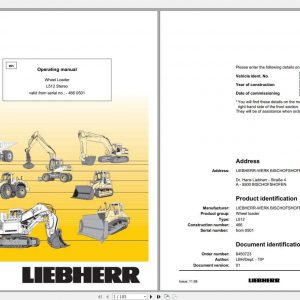 Liebherr Wheel Loader L512 466 Stereo SN 0501 Operating Manual 1