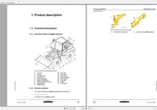 Liebherr Wheel Loader L514 1115 SN 24020 Operating Manual 2