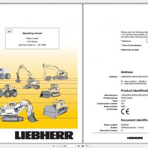Liebherr Wheel Loader L514 467 Stereo SN 8500 Operating Manual 1