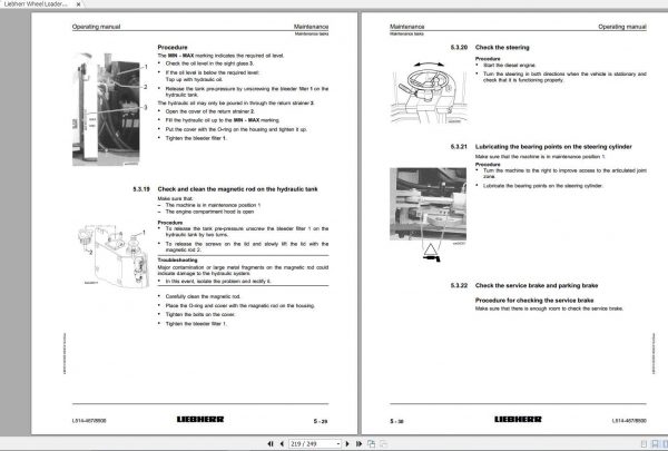 Liebherr Wheel Loader L514 467 Stereo SN 8500 Operating Manual 3