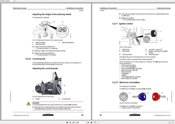 Liebherr Wheel Loader L524 1266US CAN SN 31741 Operators Manual 2