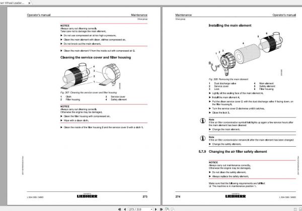 Liebherr Wheel Loader L524 1266 SN 34983 Operators Manual 3