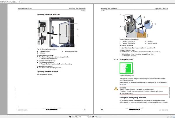 Liebherr Wheel Loader L524 1355 SN 26612 Operators Manual 2