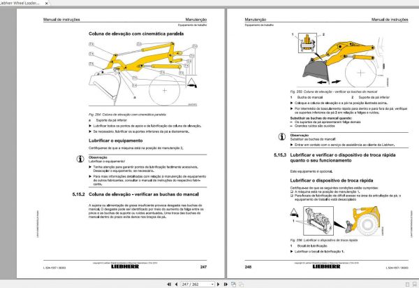 Liebherr Wheel Loader L524 1557 SN 36303 Operators Manual 3
