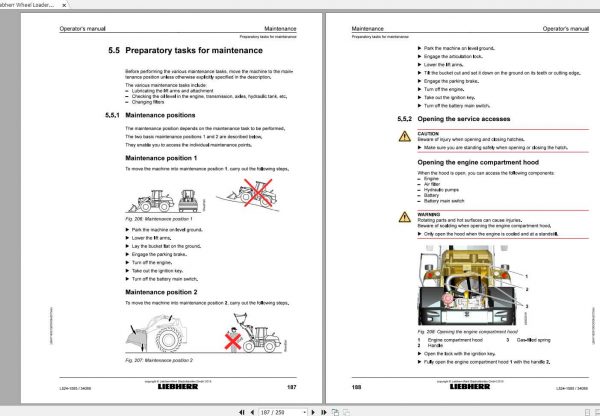 Liebherr Wheel Loader L524 1585 SN 34089 Operators Manual 3
