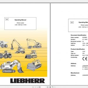 Liebherr Wheel Loader L524 348 SN 13100 Operators Manual 1